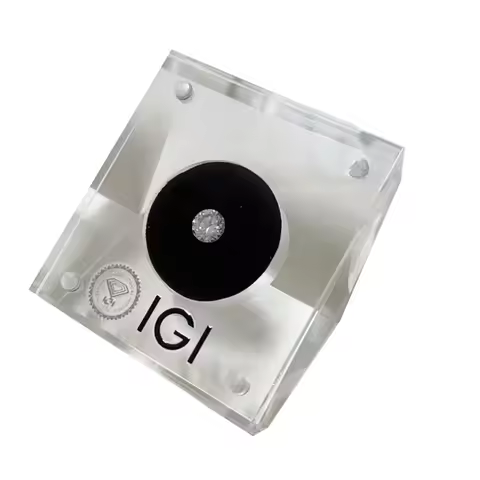 Clear Diamond Storage Box Transparent Loose Gemstone Jewelry Display Stand Gems Organizer Bare Stone