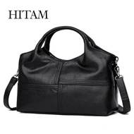 Tas Selempang Wanita Elegan Kanvas Kulit Abu Tua/Rose Red