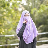 Khimar Murah..Material Chiffon Italian Cerutti & Material Chiffon Aritachi No 1
