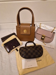 打包 Vintage 中古包 bvlgari 焦糖風琴 小廢包 袋 LV 小元寶 card holder 啡格 chloe drew mini bag