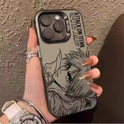 ATTACK ON TITAN MIKASA EREN YEAGER Couple Hard Case for iPhone 12 17 Air Pro Max 16 15 11 14 13 Pro 