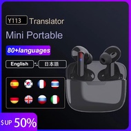 【Dreamy】 80 Languages Tws Bluetooth Headset Translator Translation Headset Simultaneous Translation Multi-Language Translation Earphone