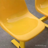 Yellow Four-Seater Row Chair for Places, Five-Seater Plastic Row Chair for Rest, Three-Seater Public