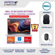 Dell 15 DC15255-R77730U-16GB-512GB-W11H 15.6" FHD IPS Laptop Platinum Silver ( R7 7730U, 16GB, 512GB
