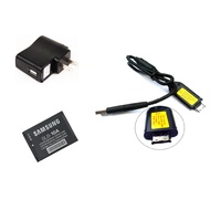 Samsung ES55 ES60 WB500 WB550กล้องดิจิตอลแบตเตอรี่ SLB-10A + ที่ชาร์จ + สายข้อมูล