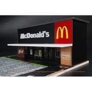 G FANS-MODELS Building Scene model with Light 1/64 MODELS fast Food Restaurant Building Scene model 