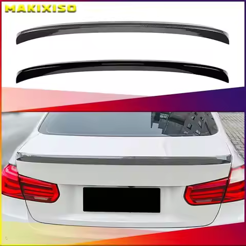Real Carbon Fiber Rear Spoiler Bumper Lip Trunk Wing Boot Spoiler Body Kits For BMW 3 series F30 201