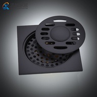 Special Floor Drain For Washing Machine Anti-Odor Black Brass Square Trap Waste Grate Round Cover Strainer Drains Home Accessory