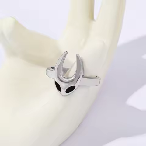 Game Hollow Knight Silksong Rings Kawaii Hornet Model Open Rings for Fans Accessories Gifts