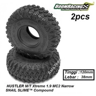 RC Boom Racing HUSTLER M/T Tire XTREME 1.9 MC2 Narrow 4.75x1.50 SS 2Pcs