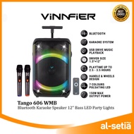 VINNFIER TANGO 606 WMB 12'' BLUETOOTH SPEAKER WITH PARTY LIGHTS - AUX IN |  USB | MICRO SD CARD | MI