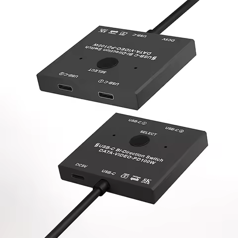 1x2/2x1 USB C KVM two-way Switch USB 3.1 splitter data video switcher 8K @ 30Hz PD 100W