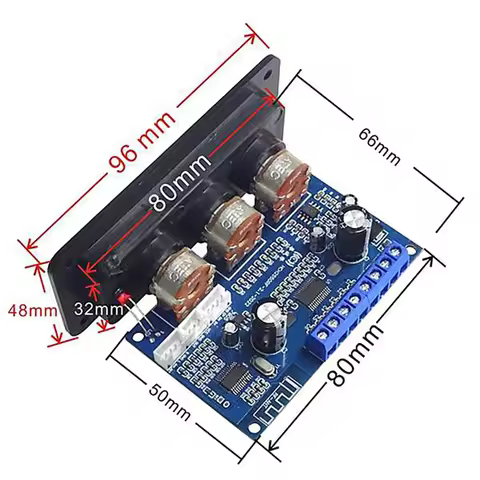 ABT-2.1 Channel Bluetooth 5.0 Amplifier Board With DC Female 2X25W+50W Subwoofer Class D Audio Ampli