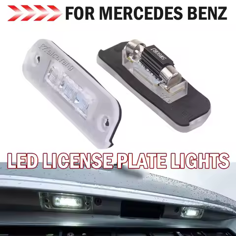 2Pieces For Mercedes-Benz ML-Class W164 X164 W251 V251 GL 550 ML 550 ML 63 AMG Car LED License Numbe
