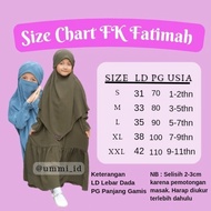 Ready French Khimar Fatimah Ummi Setelan Gamis Syar'I Anak Perempuan