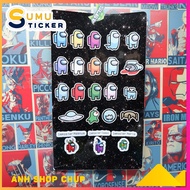Set of 22 Among Us Stickers - Waterproof - Durable - Laptop Stickers, Phone Stickers, Helmet Sticker