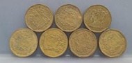 幣184 南非1993.94.95.97年20分硬幣 共7枚