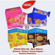 [20pieces] **Nabati Ahh Richeese Richeese Richoco Strawberry Korean Goguma Halal Ready Stock