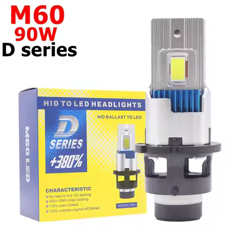 D2S Car Lights 90W M60 D2 LED Headlight H11 LED D1S D2S D3S D4S D5S Error Free Car LED Headlight Bul