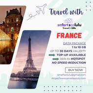 France eSIM 5G/4G 1 - 10GB, up to 30 days validity (email required)