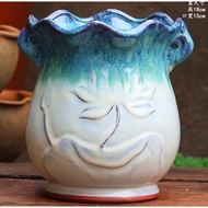 Ready stock ‼️ Ceramic  Succulent/Flower Pot 复古新款陶罐多肉植物陶瓷盆简约个性粗陶紫砂法师大老桩高花盆