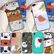 for OPPO A1 A1K A3S A5 A5S A7 A8 A9 A11 A11K A12E A12 A12S HB15 We Bare Bears Fashionable soft black