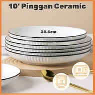10' Plate Set/Tableware Set/Set Pinggan/Set Pinggan Mangkuk/Pinggan Mangkuk Set/Ceramic Plate/Dinner