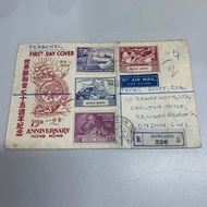 1949 萬國郵聯75週年紀念 掛號貼 1949郵戳 品相如圖  歡迎郵寄/到旺角女人街本店選購 實寄封 地圖 日本畫報 古書 古物 香港舊報紙 日本明信片 香港早期明信片 香港火柴盒 香港廣告紙 香