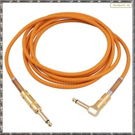 [L W H Y] Guitar Accessories 10FT Electric Instrument Bass AMP Cord 1/4 Inch Straight to Right Angle