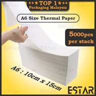 5000pcs Thermal Sticker A6 Paper Roll Fold Stack Airway Bill Sticker Thermal Label AWB Consignment Note 订单打印纸 TS01B