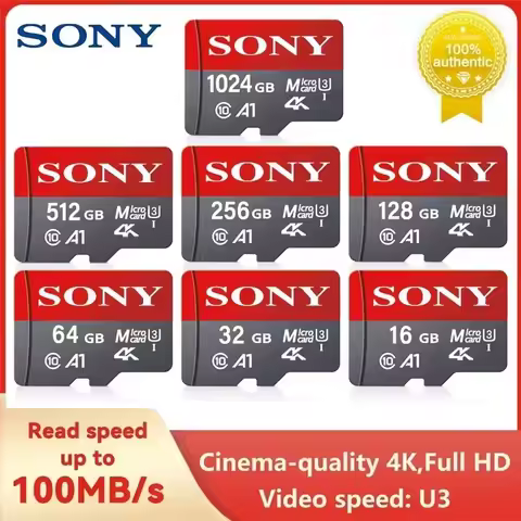 SONY Micro TF SD Card SD Memory Card Extreme 1TB 512GB 128GB 256GB U3 V30 4K Full Memory Flash Cards