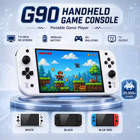 7inch 4K HD IPS Screen Retro Arcade Handheld Console G90 Game Console Support Supports TV Screen Mir