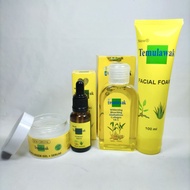 Temulawak Moisturizer Gel 4in1 Package(Foam+Cream+Glowser +Toner)