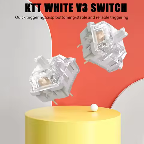 KTT Kang White V3 Switches DIY Mechanical Keyboard Linear Switch 3 Pins 45 gf Custom Gaming Hot swap
