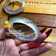 Super beautiful Bach Nguyet Quang Chalcedony ring, standard size 50 to 58mm