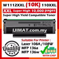 W1112A W1112X W1112XL W1112XXL Compatible Laser Toner For HP Laserjet 108 108A 108w HP 136 136a MFP 