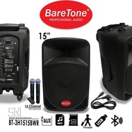 terlaris Baretone BT 3H1515BWR - BT3H1515BWR 15" Speaker Portable