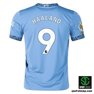 PUMA MANCHESTER CITY 24/25 HOME SHIRT WITH HAALAND 9 & EPL PATCHES