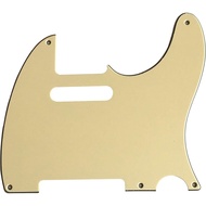 Pickguard Gitar Tersuai Untuk Fender Esquire Vintage Telecaster 5 Lubang (3 Lapis Vintage Kuning)