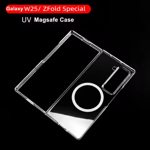2in1 Transparent UV Anti-Scratch Magsafe Case For Samsung Galaxy Z Fold 7 SE FoldSE W25 Magnetic Cle