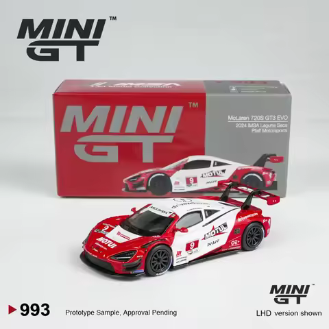 MINIGT 1:64 McLaren 720S GT3 Evo Pfaff Motorsports 2024 Alloy Car Model 993