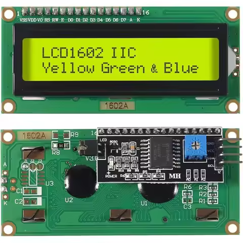 Módulo de Display LCD para Arduino, Módulo Adaptador de Interface Serial, Tela Azul e Verde, Persona