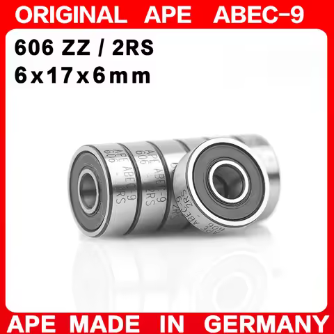 10-200PCS Germany ABEC-9 Bearing 606 ZZ 2RS 6x17x6 mm 606-2RS 606ZZ Z RS LB LU - 2Z Miniature Precis
