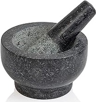 Maxam 5 inch Granite Mortar and Pestle, Excellent for Grinding Fresh Spices and Herbs