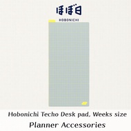 Hobonichi Techo Planner Underlay Sheet Ice Gray × Yellow Weeks Size Planner Accessory Writing Pad Gu