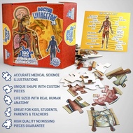 Human Anatomy Puzzle, 4FT Life-Size Human Body Floor Puzzle, Interactive Model