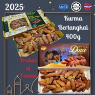 Kurma Bertangkai 400g Tunisia Kurma Borong bahaar Tunisia Deglet Nour Datte Dawi Kurma