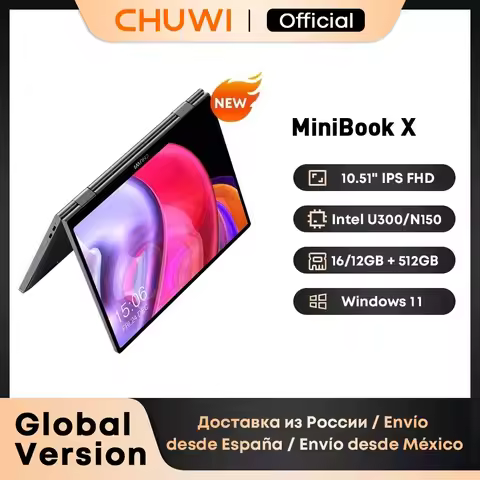CHUWI MiniBook X Laptop Tablet 2 In 1 Intel U300/N150 10.51" FHD IPS Screen 16GB / 12GB RAM LPDDR5 5