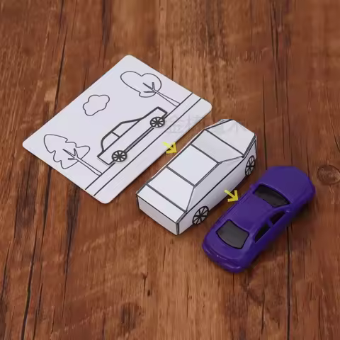 Appearing Car by Hyde Ren Magic Tricks Card to Paper Car Magician Close Up Street Illusions Gimmicks