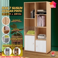 RSG 7 SUSUN DENGAN PINTU RAK BUKU MINIMALIS RAK BUKU 7 SUSUN SERBAGUNA LEMARI BUKU